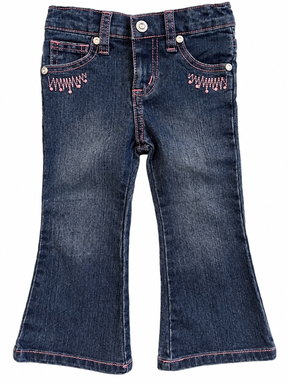 Vintage Y2K Arizona Flare Jeans Girls 2T Embroidered Butterfly Sequin Rhinestone